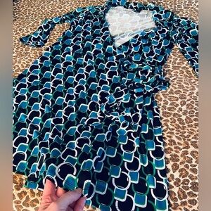 Geometric Chainlink Wrap Dress
